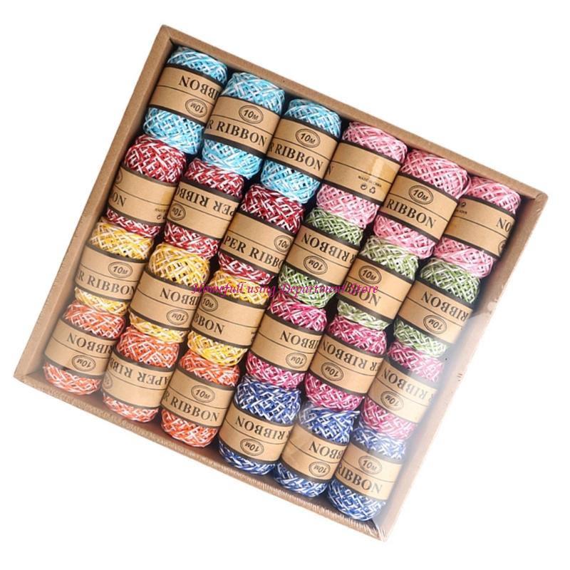 Papercraft Supply Ribbon - Fornecimento fita artesanal papel cores variadas