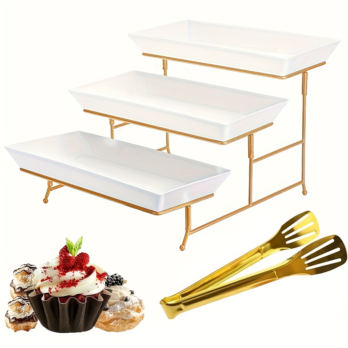 Cupcake Stand Tier - Suporte de Servir em Camadas Branco