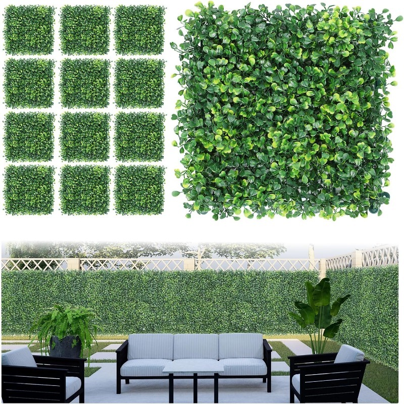 Flower Wall Panel - 1/3/6 Peças Painel de Grama Artificial