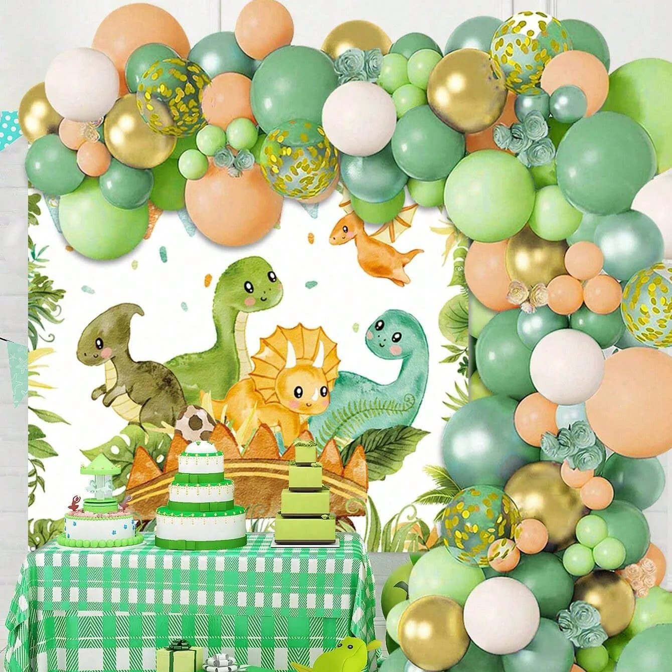 Balloon Arch Kit - Conjunto de balões de dinossauro arco
