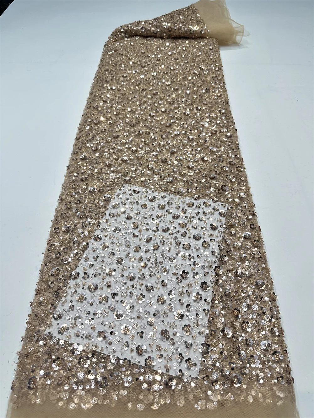 Glitter Tablecloth - Tecido de renda africano 2026 lantejoulas