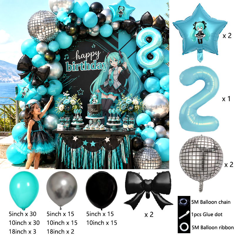Kit de Arco de Balões Hatsune  - Balloon Arch Kit avaliação e preço