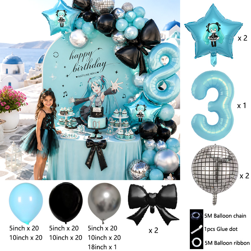 Kit de Arco de Balões Hatsune  - Balloon Arch Kit avaliação e preço