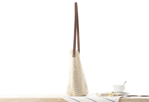 Bolsa de Ombro de Palha Tecida - Paper Straw Color avaliação e preço