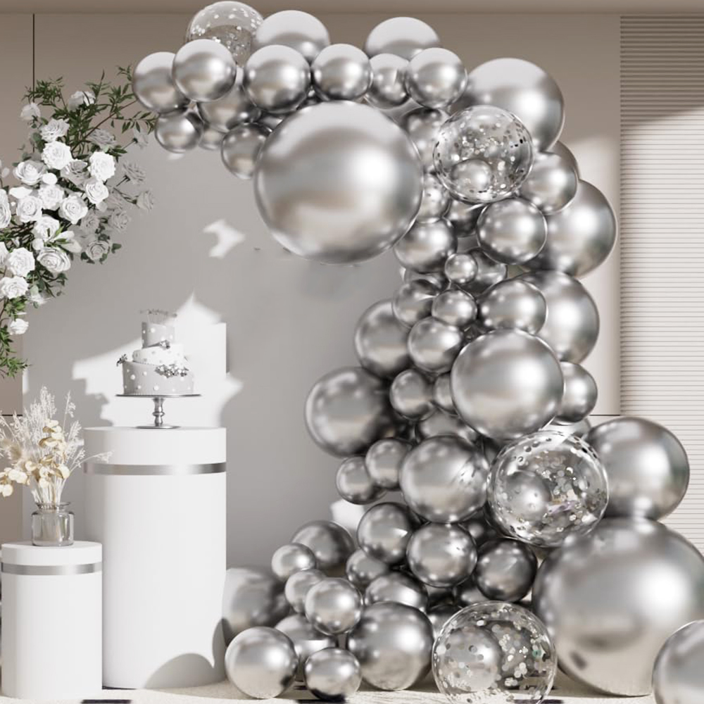68 pçs metálico prata balões g - Balloon Arch Kit avaliação e preço