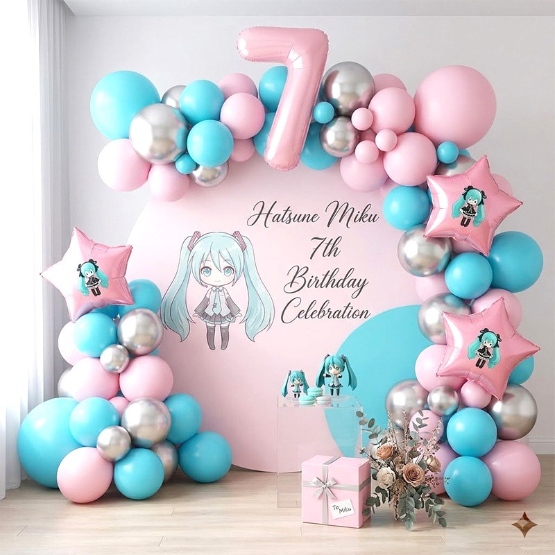 Kit de Arco de Balões Hatsune  - Balloon Arch Kit avaliação e preço