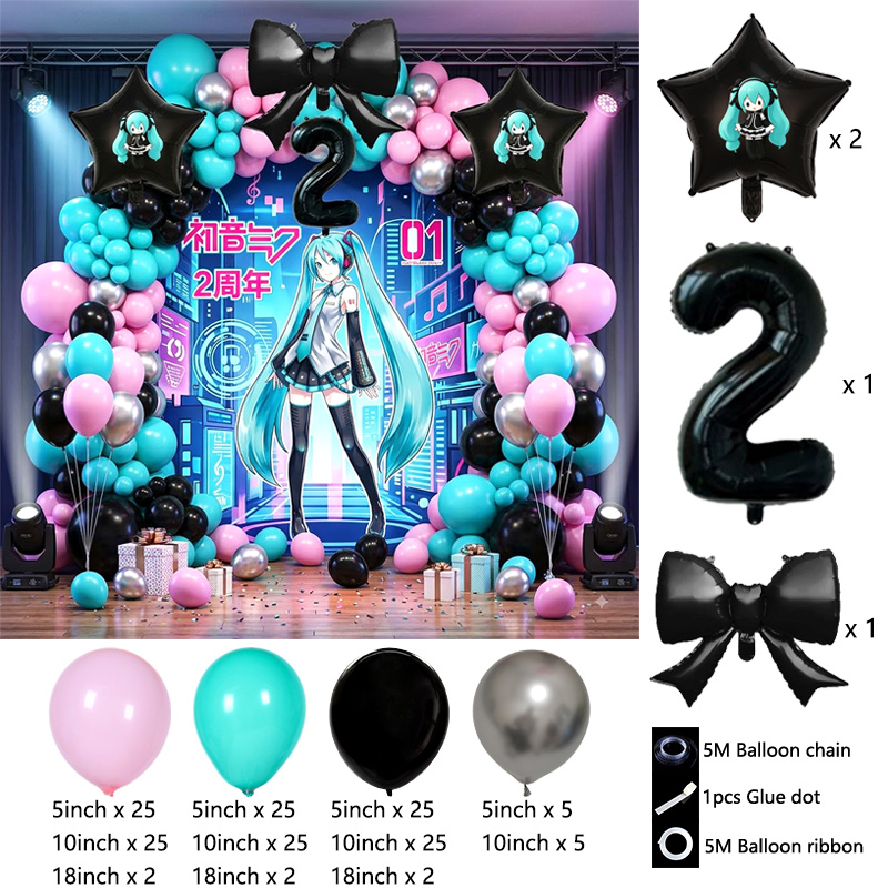 Kit de Arco de Balões Hatsune  - Balloon Arch Kit avaliação e preço