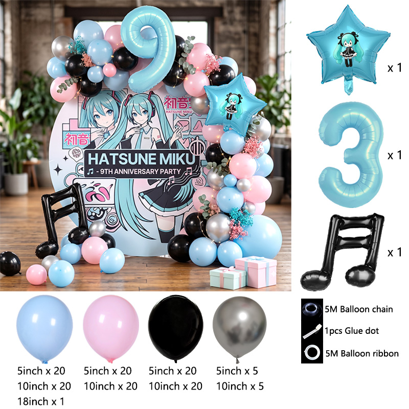 Kit de Arco de Balões Hatsune  - Balloon Arch Kit avaliação e preço
