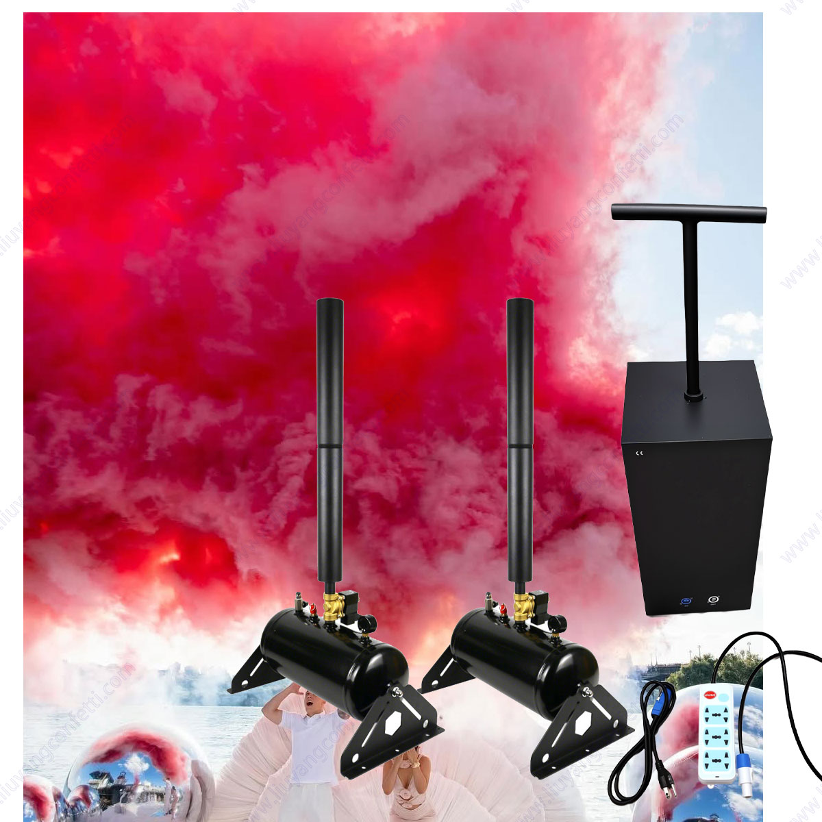 Confete streamer máquina de ch - Confetti Cannon Tube avaliação e preço
