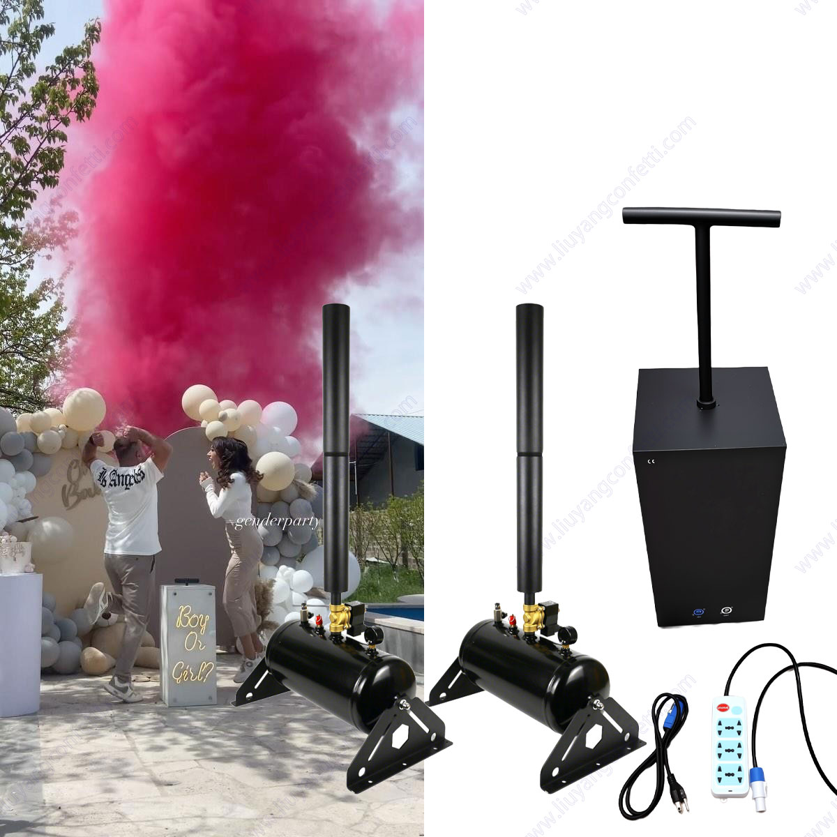 Confete streamer máquina de ch - Confetti Cannon Tube avaliação e preço